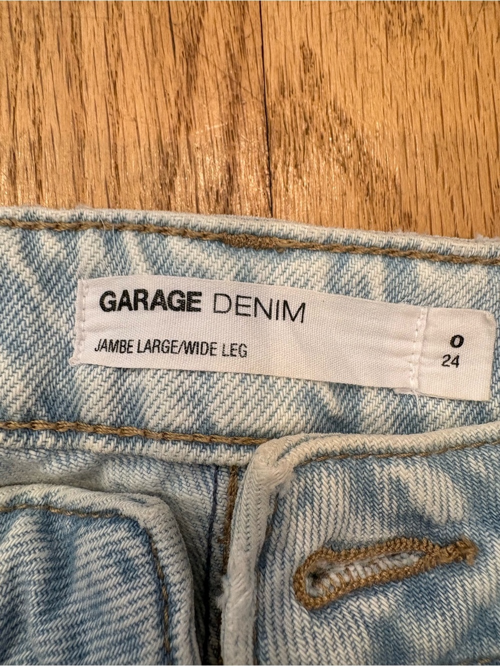 Garage Light Blue Ripped Wide-Leg Jeans - Picture 4 of 4